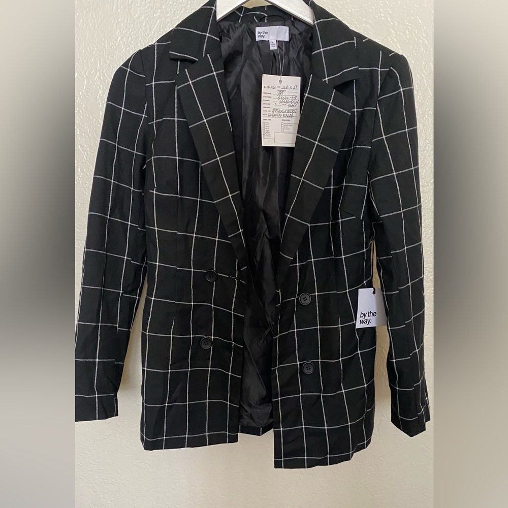 by the way plaid blazer size Small - Picture 2 of 5